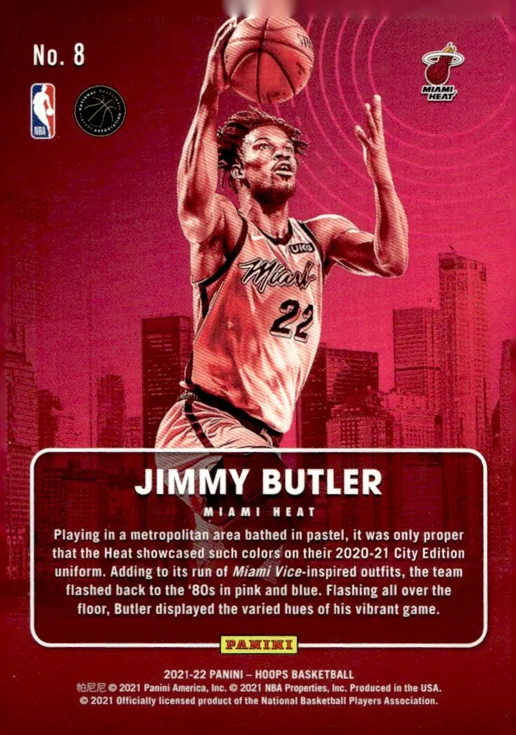 2021-22 NBA Hoops #8 Jimmy Butler (back)