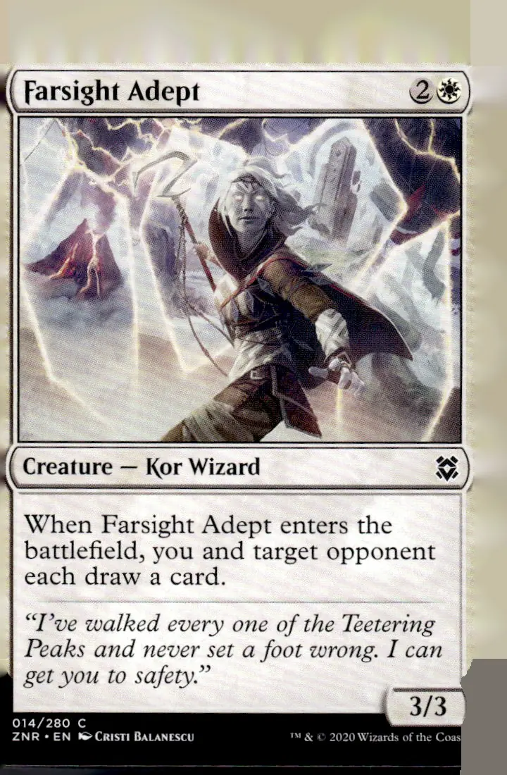 2020 Zendikar Rising (ZNR) #014/280 Farsight Adept – Foil (front)