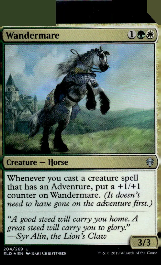 2019 Throne of Eldraine #204/269 Wandermare (front)