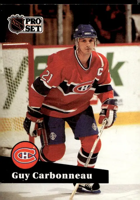 1991-92 Pro Set (French edition) #130 Guy Carbonneau – French-language edition