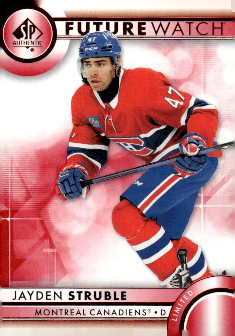 2023-24 SP Authentic #195 Jayden Struble – Limited Red (front)