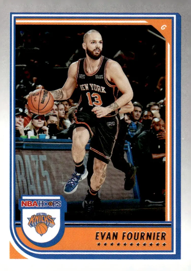 2022-23 NBA Hoops #19 Evan Fournier (front)