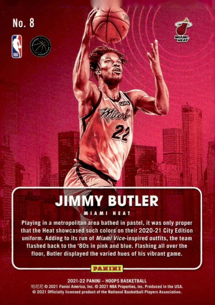 2021-22 NBA Hoops #8 Jimmy Butler (back)
