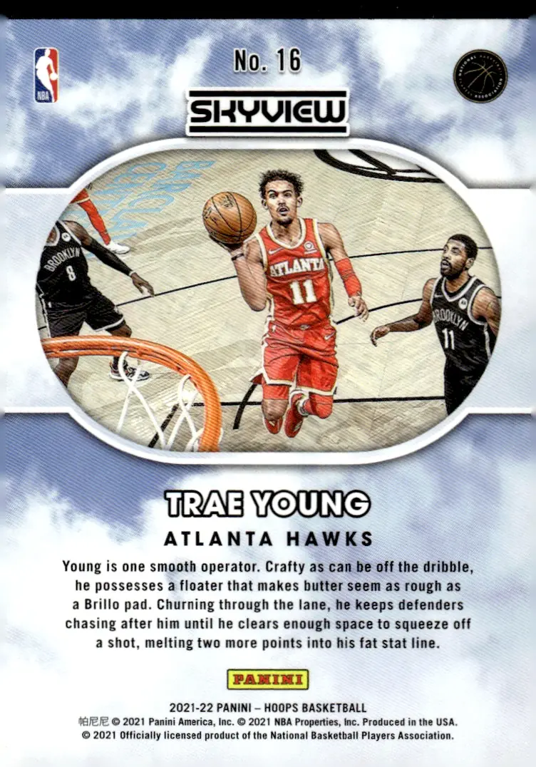 2021-22 NBA Hoops #16 Trae Young (back)