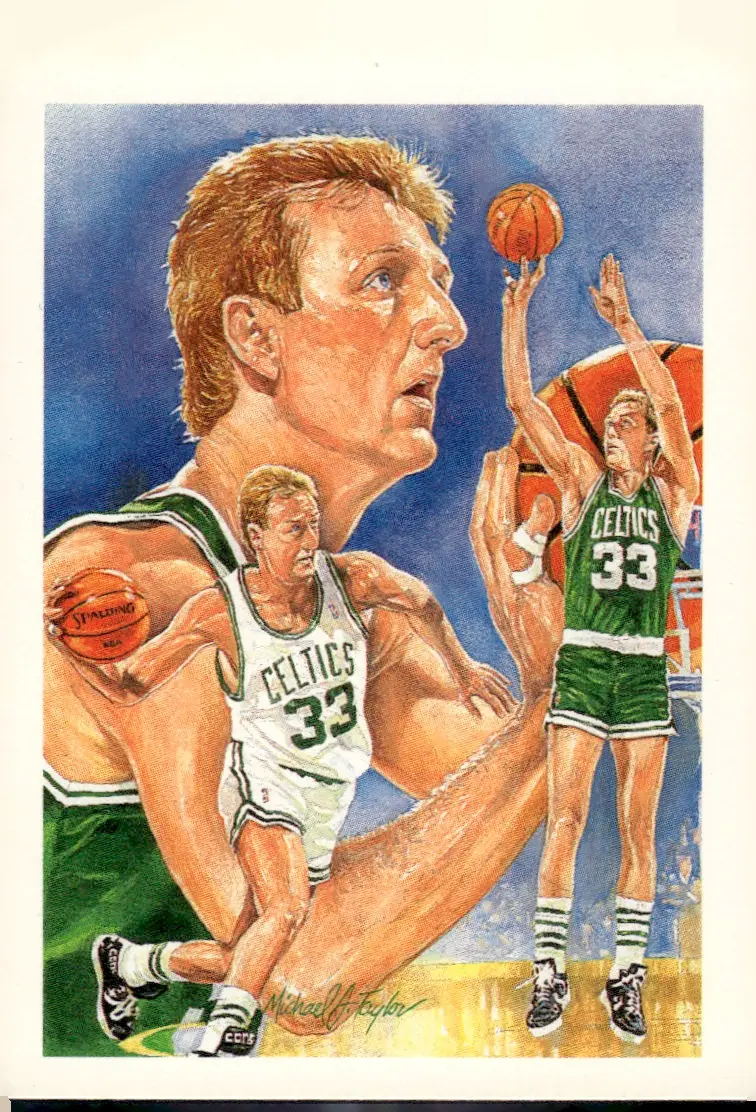 1990-91 NBA Hoops #356 Larry Bird (front)