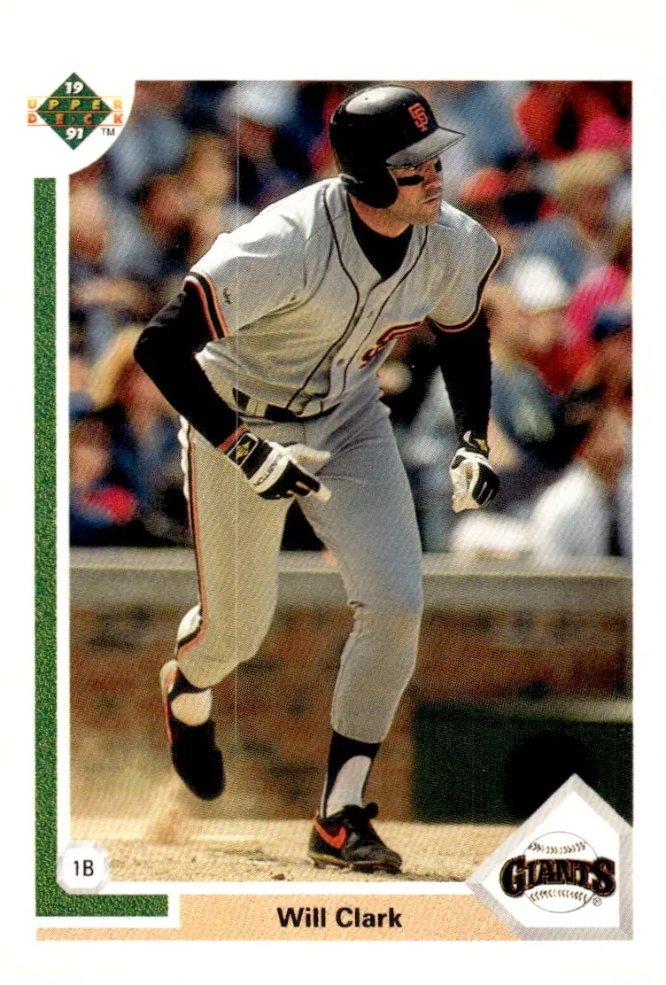 1991 Upper Deck #445 Will Clark (front)