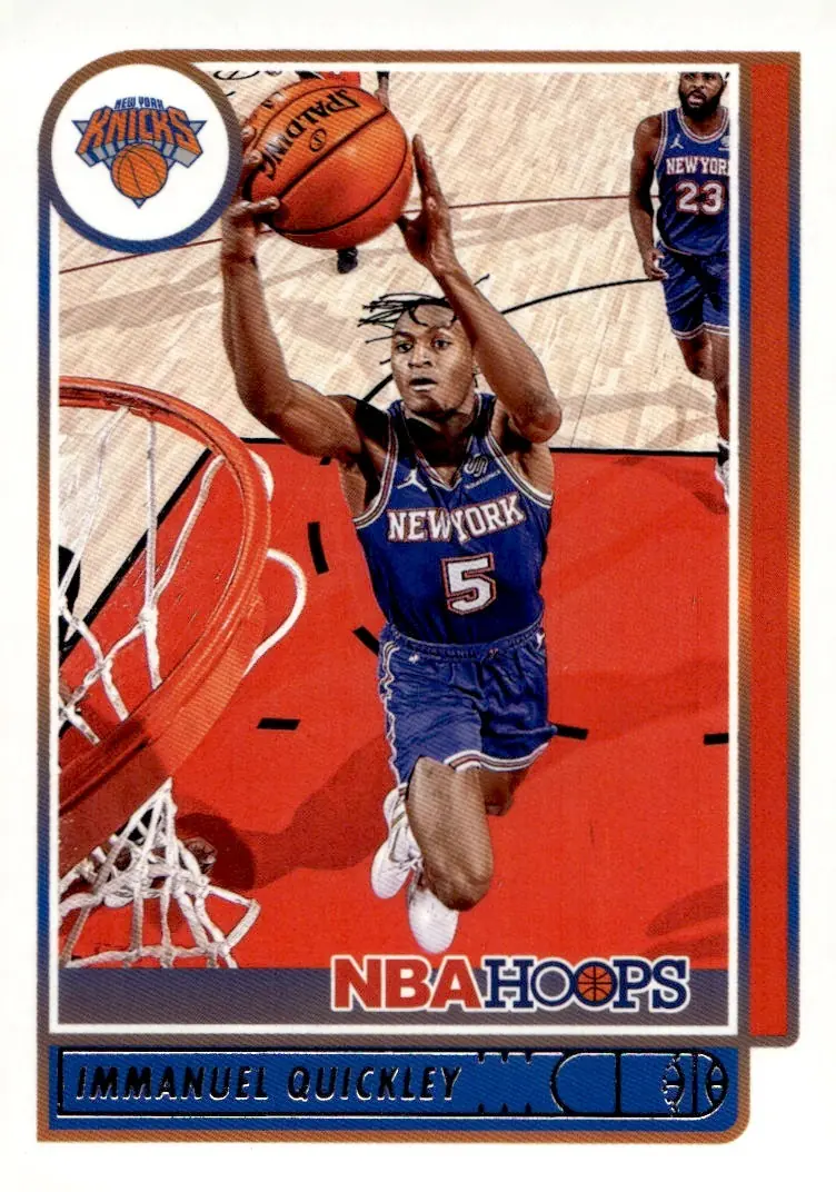 2021-22 NBA Hoops #187 Immanuel Quickley (front)