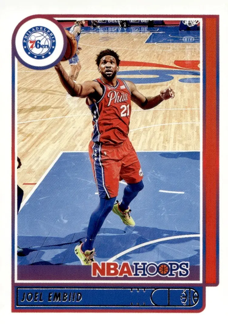 2021-22 NBA Hoops #27 Joel Embiid (front)