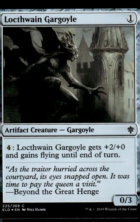 2019 Throne of Eldraine (ELD) #225/269 Locthwain Gargoyle – Foil