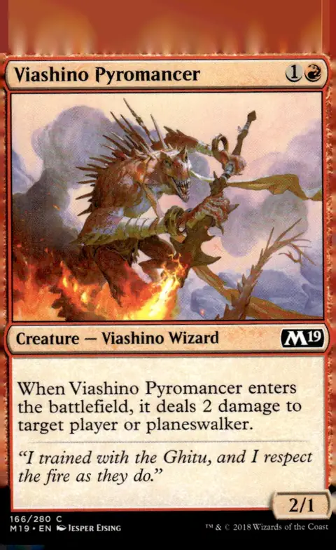 2018 Core Set 2019 (M19) #166/280 Viashino Pyromancer