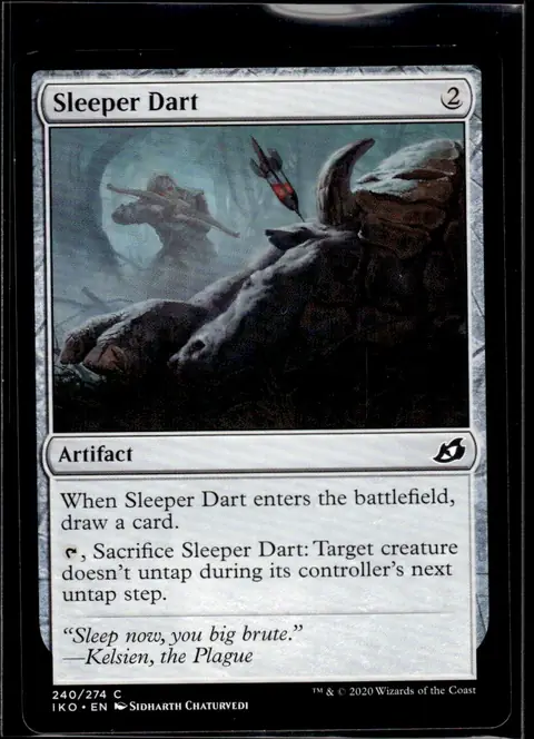 2020 Ikoria: Lair of Behemoths (IKO) #240/274 Sleeper Dart (Artifact) - art by Sidharth Chaturvedi