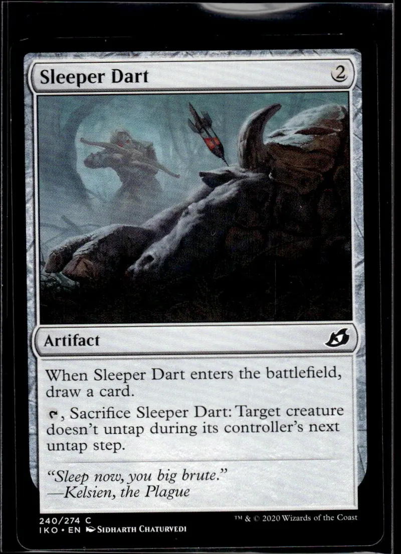 2020 Ikoria: Lair of Behemoths (IKO) #240/274 Sleeper Dart (Artifact) - art by Sidharth Chaturvedi (front)
