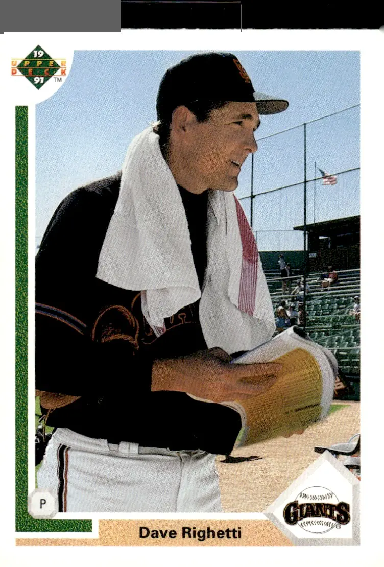 1991 Upper Deck #778 Dave Righetti (front)