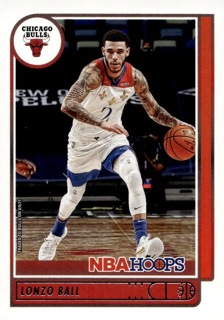 2021-22 NBA Hoops #94 Lonzo Ball (front)
