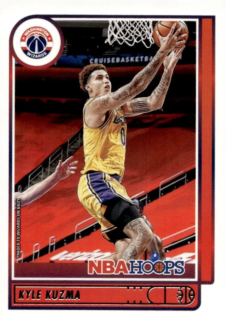 2021-22 NBA Hoops #166 Kyle Kuzma (front)