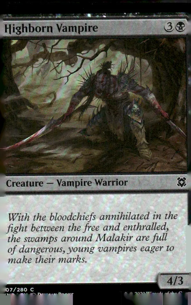 2020 Zendikar Rising #107 Highborn Vampire – Traditional Foil (front)