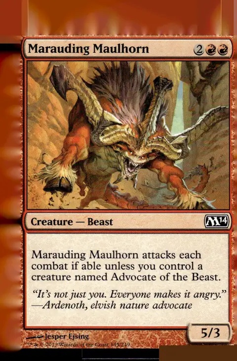 2013 Magic 2014 Core Set (M14) #145/249 Marauding Maulhorn