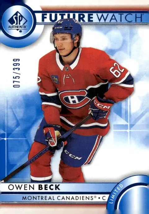 2023-24 SP Authentic #113 Owen Beck – Limited