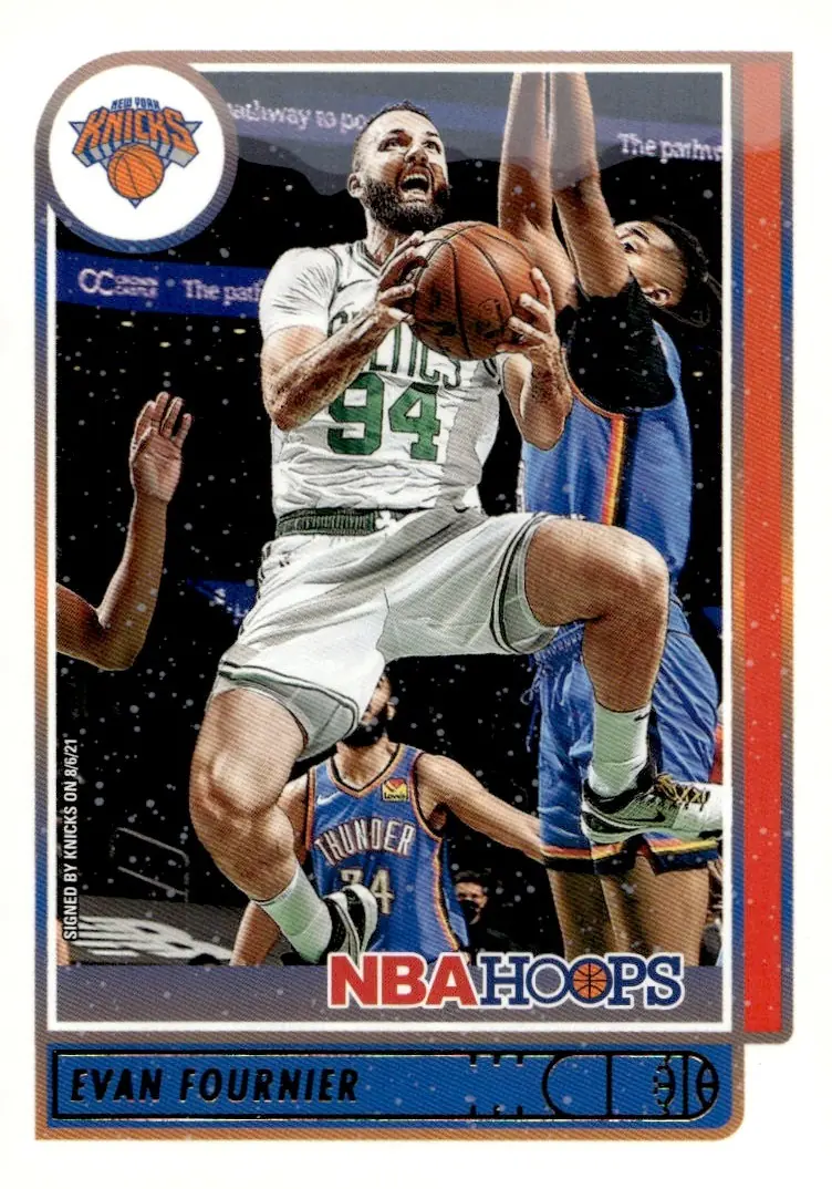 2021-22 NBA Hoops #39 Evan Fournier – Winter (front)