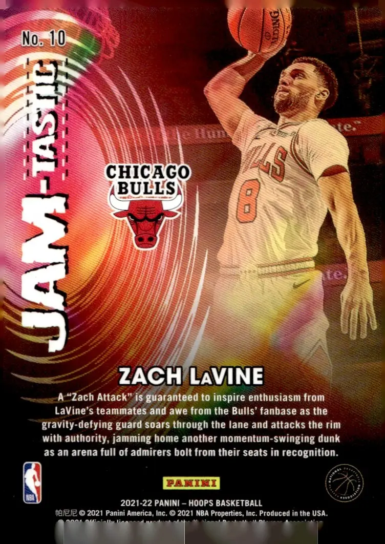 2021-22 NBA Hoops #10 Zach LaVine (back)