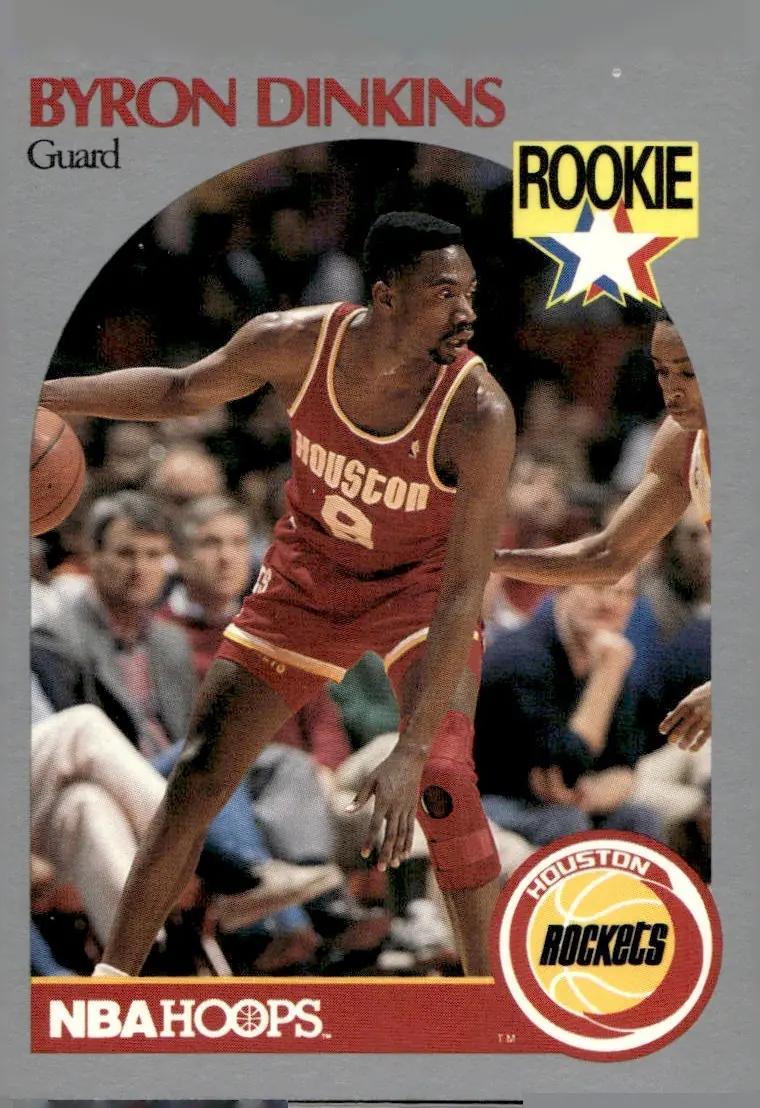 1990-91 NBA Hoops #123 Byron Dinkins (front)