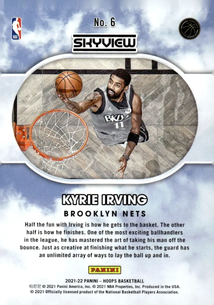 2021-22 NBA Hoops #6 Kyrie Irving (back)