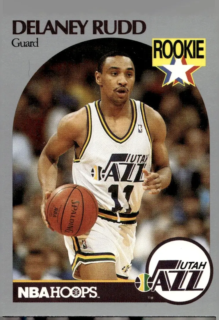 1990-91 NBA Hoops #293 Delaney Rudd (front)