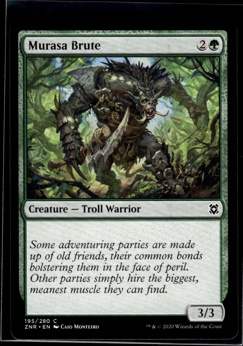 2020 Zendikar Rising (ZNR) #195/280 Murasa Brute (front)