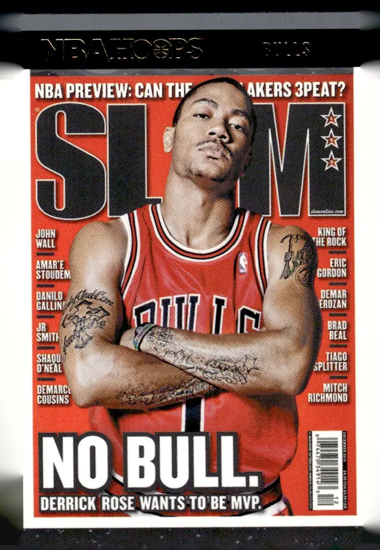 2021-22 NBA Hoops #SLAM 143 Derrick Rose (front)