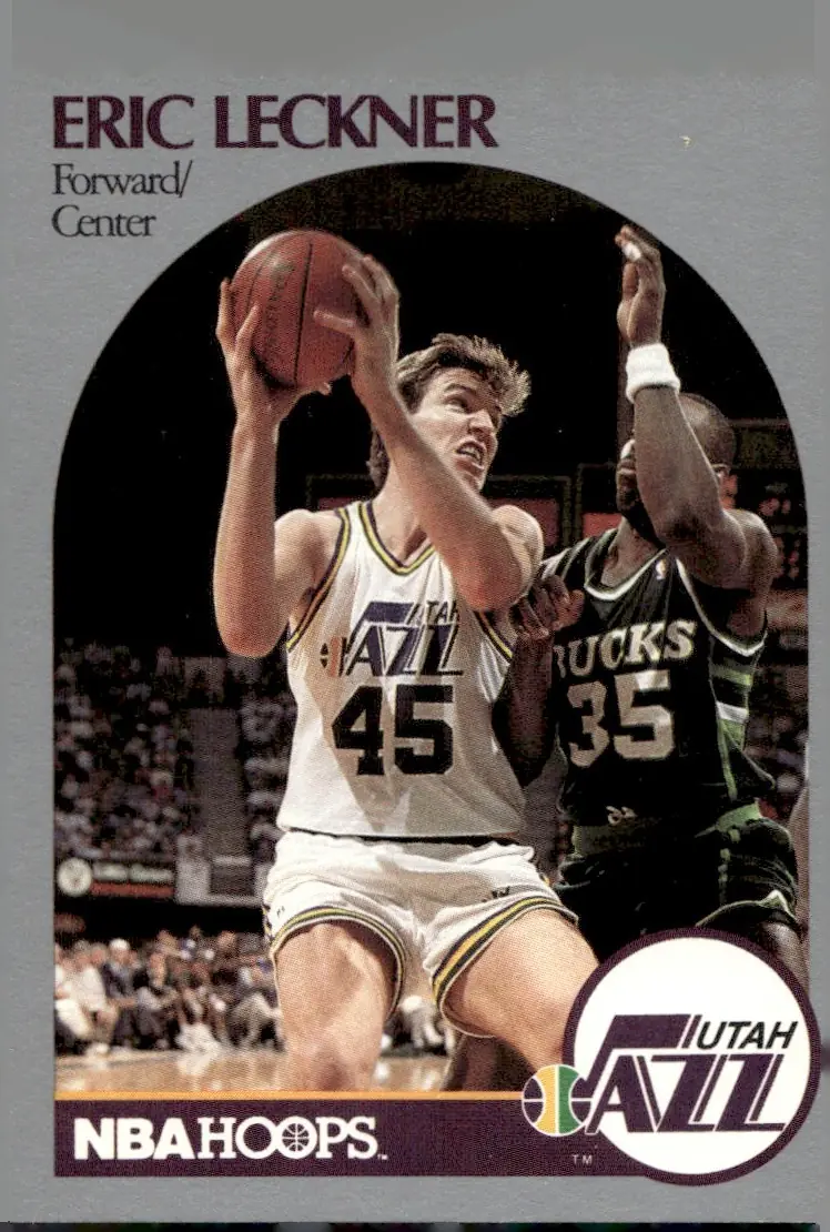 1990-91 NBA Hoops #291 Eric Leckner (front)