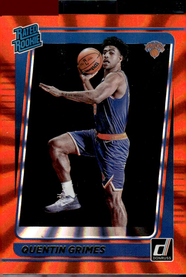 2021-22 Donruss #216 Quentin Grimes – Holo Orange Laser (front)