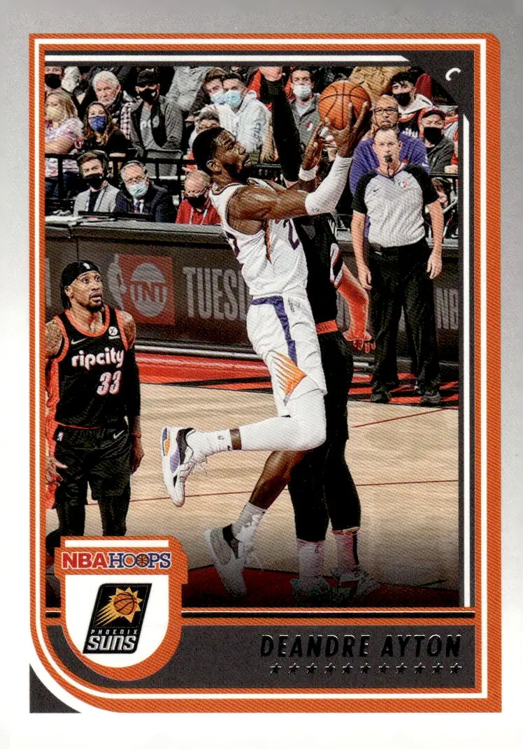2022-23 NBA Hoops #166 Deandre Ayton (front)
