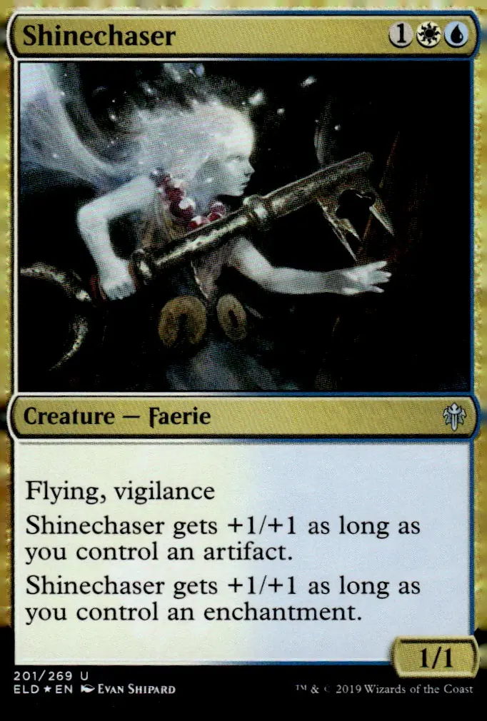 2019 Throne of Eldraine (ELD) #201/269 Shinechaser – Promo Pack stamped version (front)