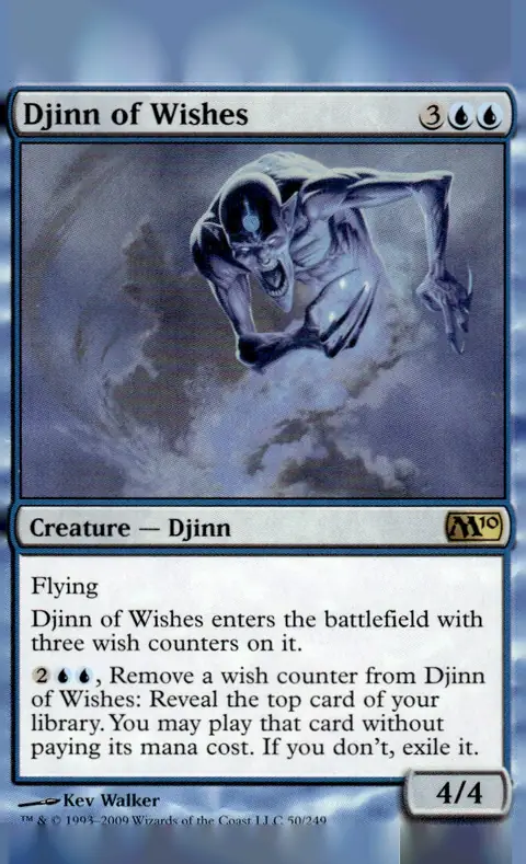 2009 Magic 2010 (M10) #50/249 Djinn of Wishes