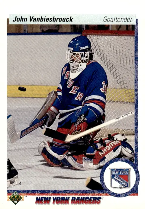 1990-91 Upper Deck #279 John Vanbiesbrouck – English