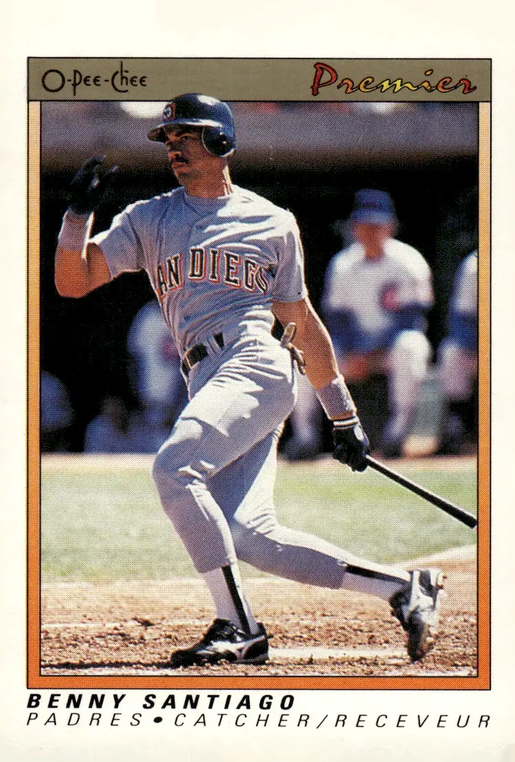 1991 O-Pee-Chee Premier #105 Benny Santiago (front)