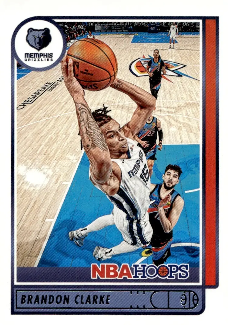2021-22 NBA Hoops #182 Brandon Clarke (front)
