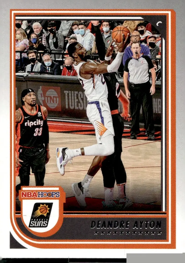 2022-23 NBA Hoops #166 Deandre Ayton (front)
