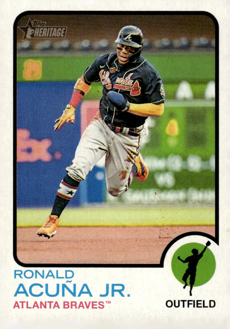 2022 Topps Heritage #223 Ronald Acuña Jr. (front)