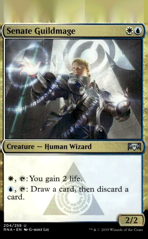 2019 Ravnica Allegiance (RNA) #204/259 Senate Guildmage – Uncommon, English