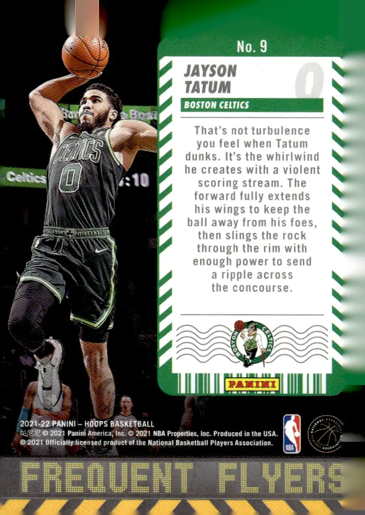 2021-22 NBA Hoops #9 Jayson Tatum (back)
