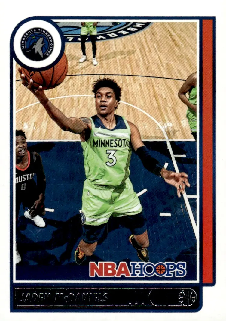 2021-22 NBA Hoops #191 Jaden McDaniels (front)