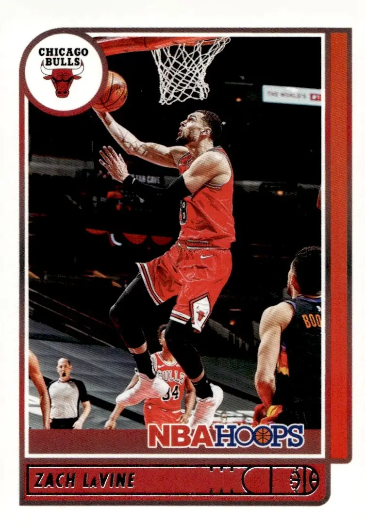 2021-22 NBA Hoops #15 Zach LaVine (front)