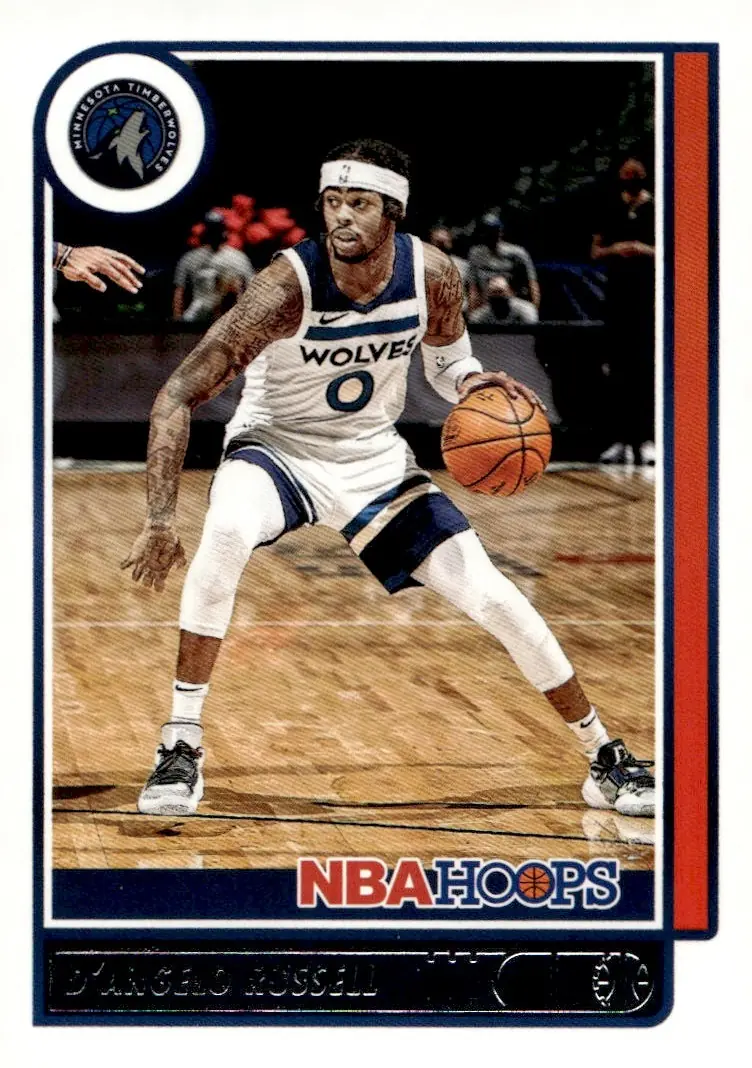 2021-22 NBA Hoops #161 D'Angelo Russell (front)