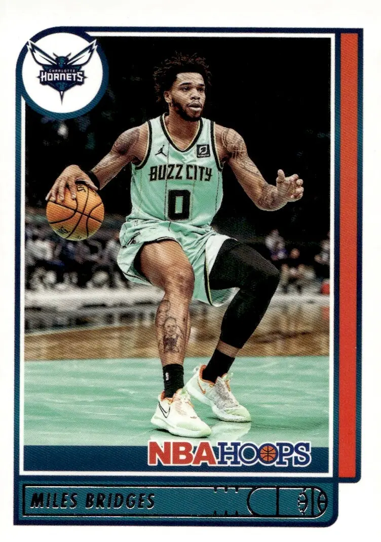 2021-22 NBA Hoops #190 Miles Bridges (front)