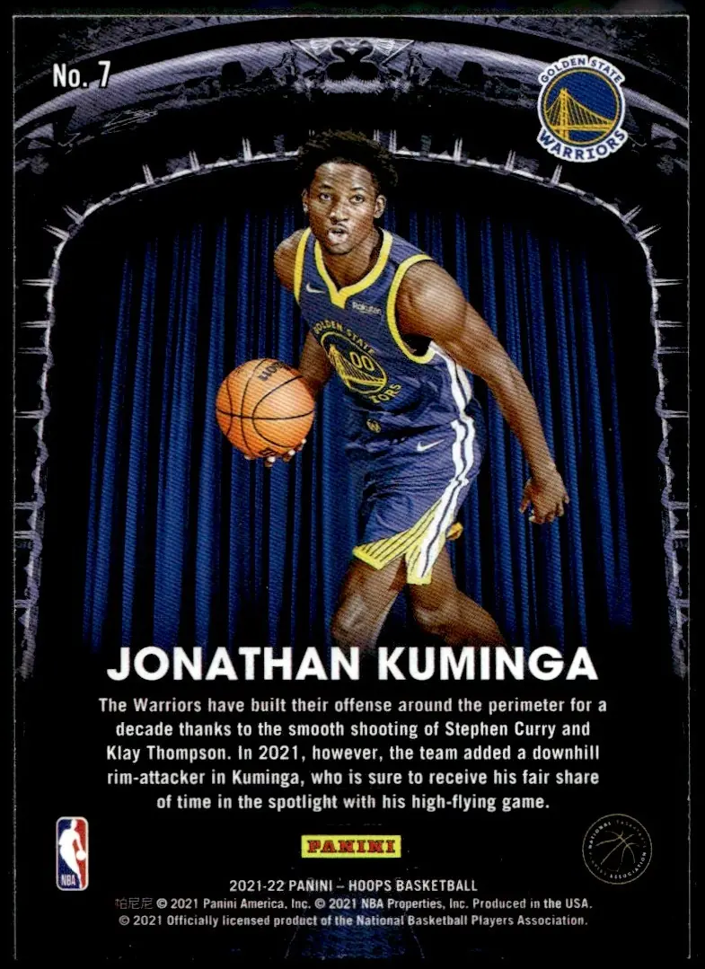 2021-22 NBA Hoops #7 Jonathan Kuminga (back)