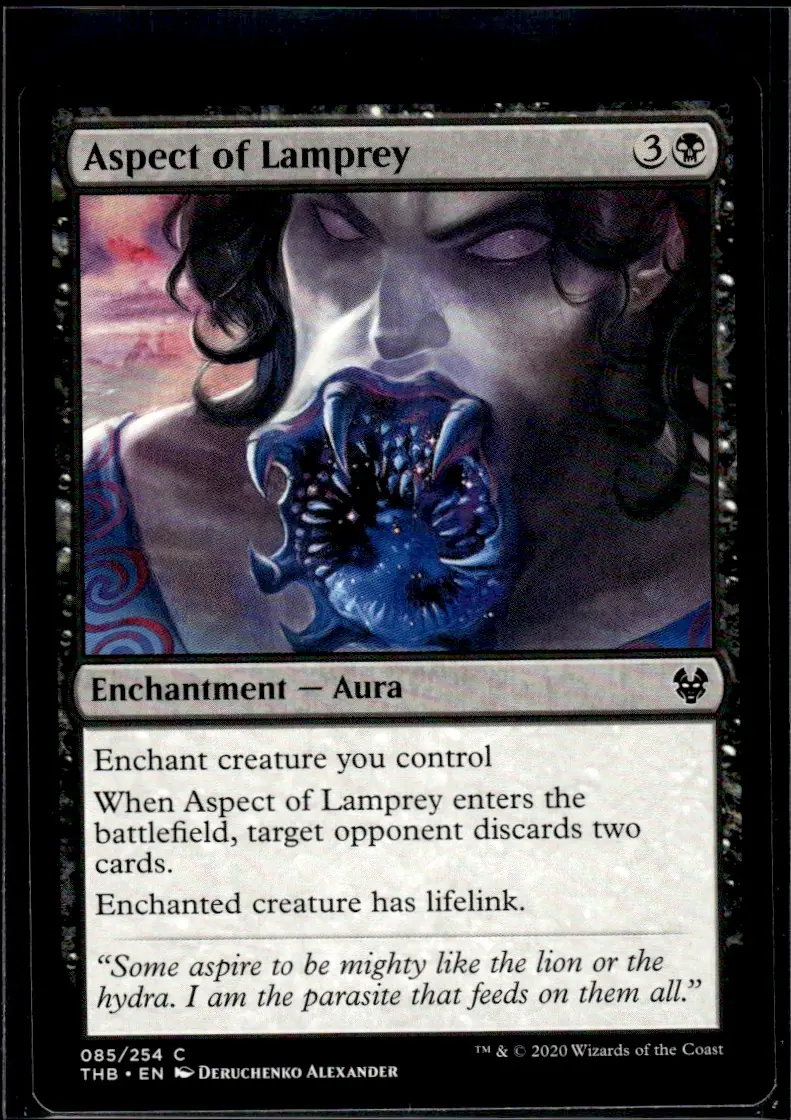 2020 Theros Beyond Death (THB) #085/254 Aspect of Lamprey – Foil (front)