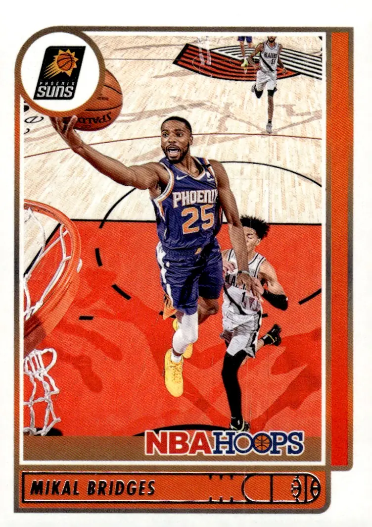 2021-22 NBA Hoops #16 Mikal Bridges (front)