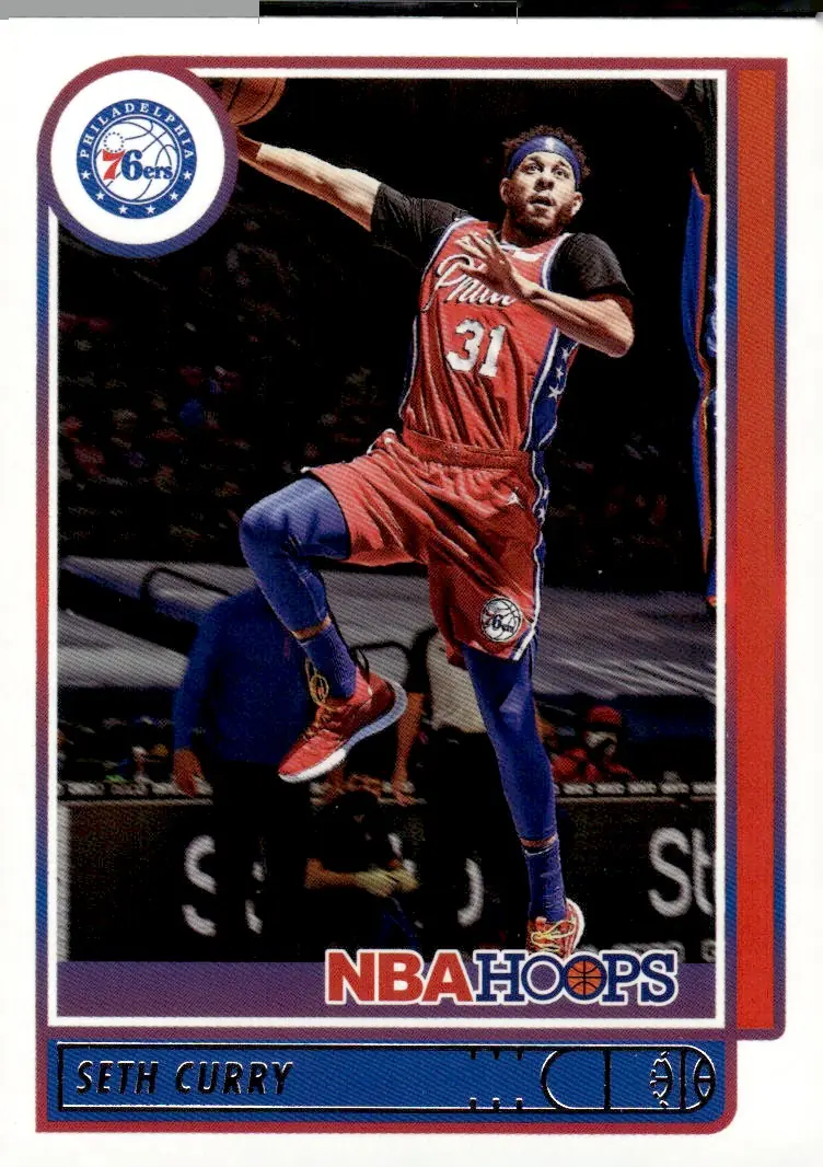 2021-22 NBA Hoops #37 Seth Curry (front)