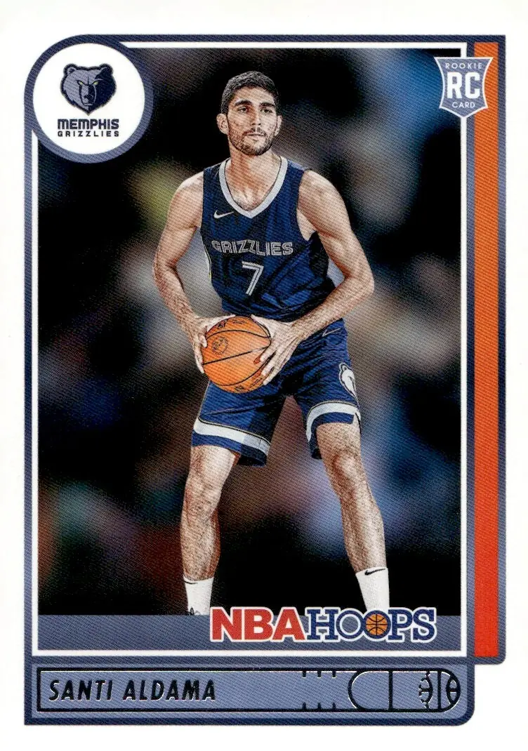 2021-22 NBA Hoops #207 Santi Aldama (front)